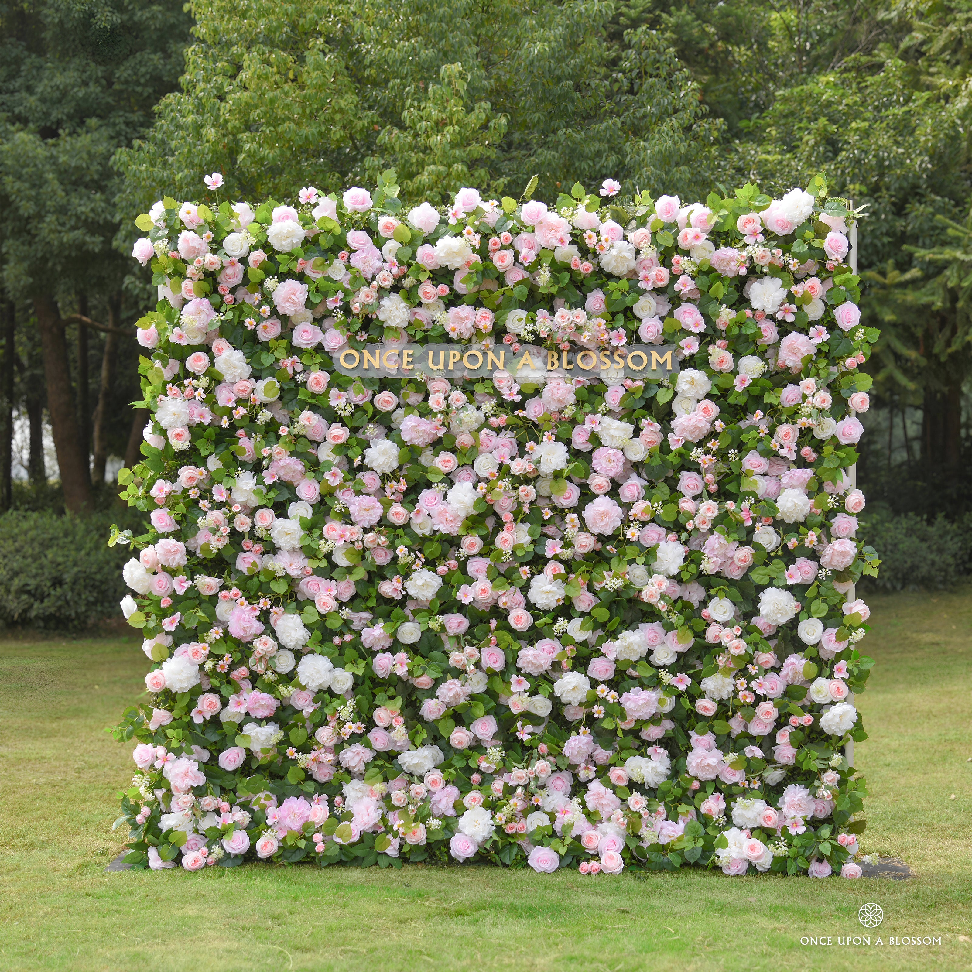 affordable blush pink floral backdrop for weddings