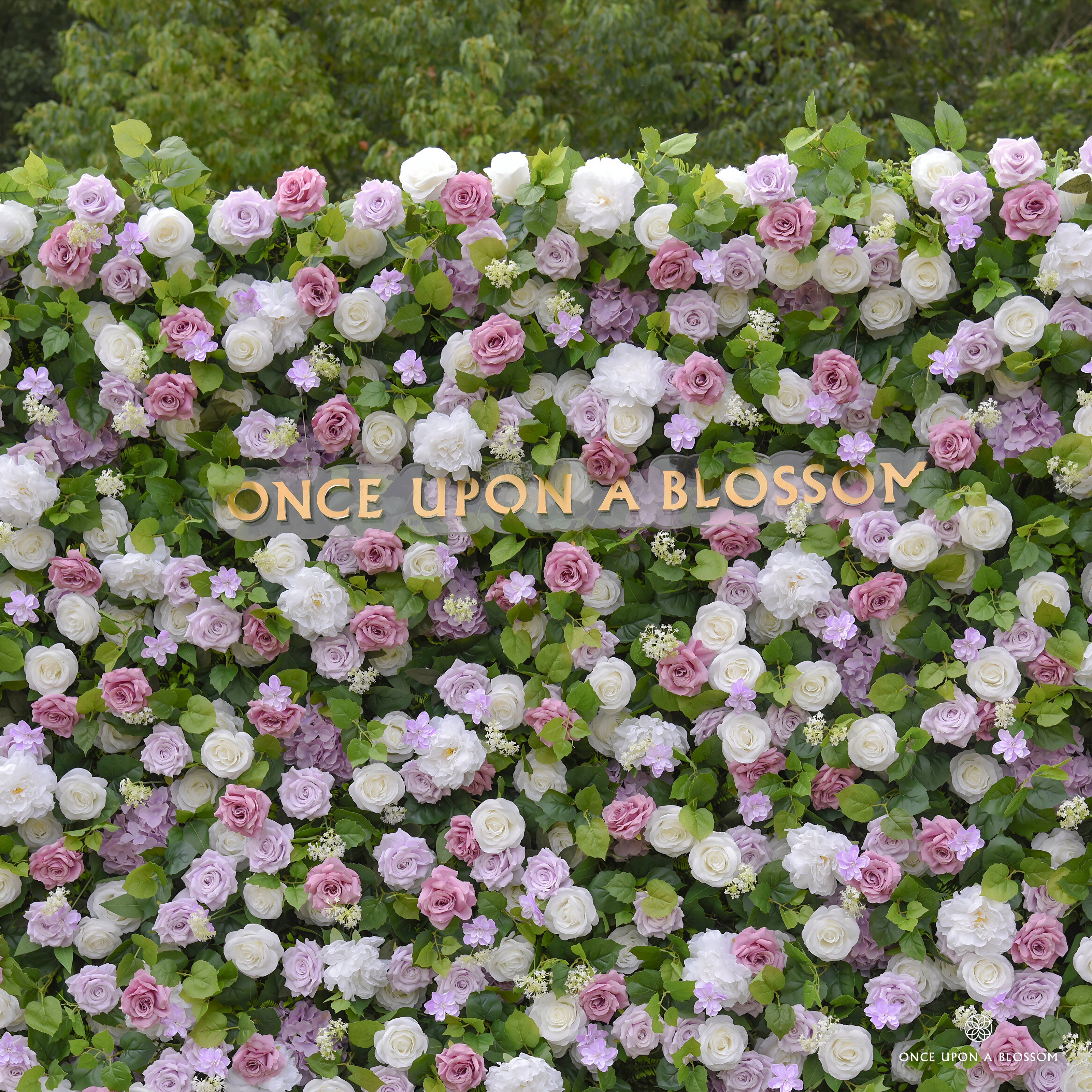 close-up of mauve and blush silk blooms