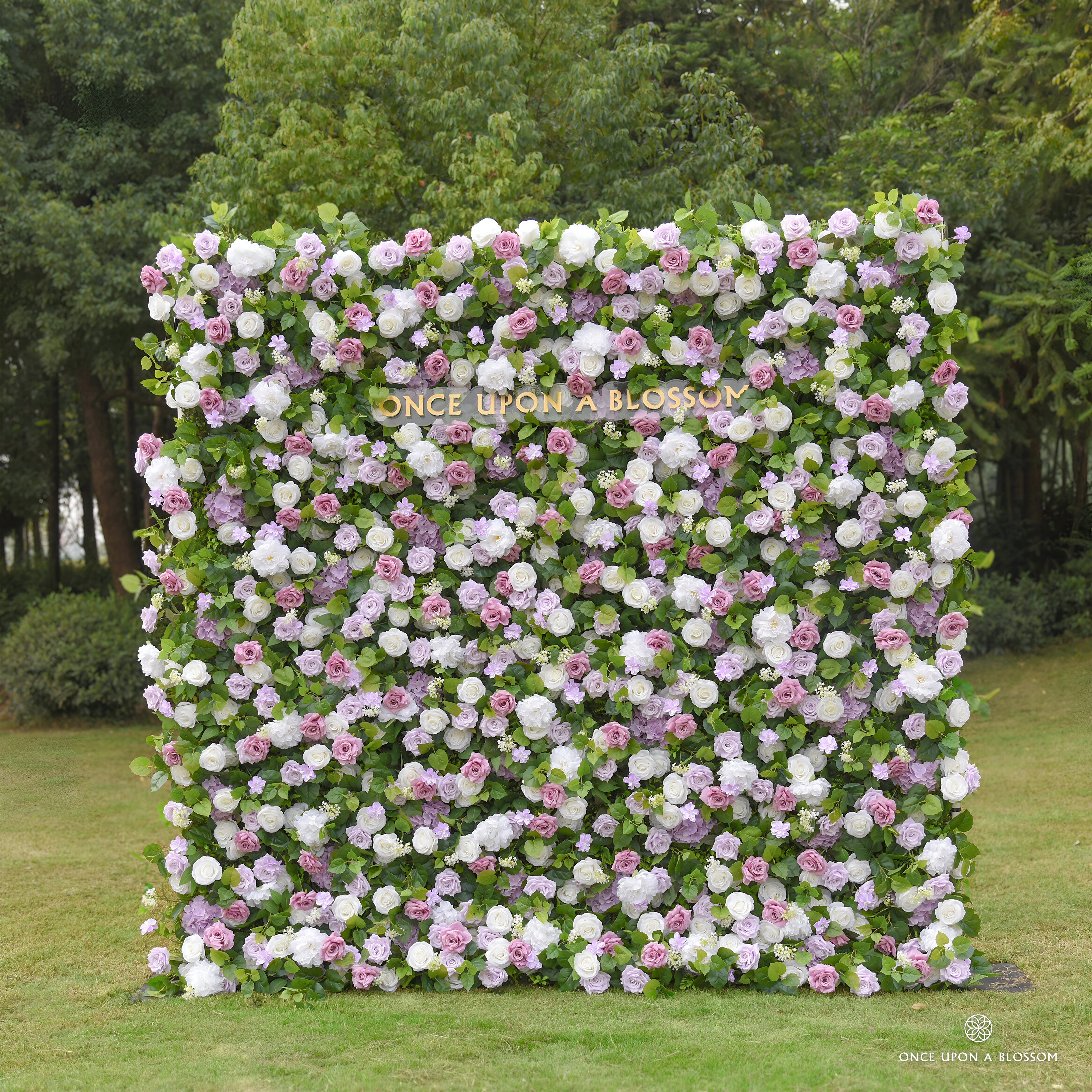 affordable purple floral backdrop for weddings