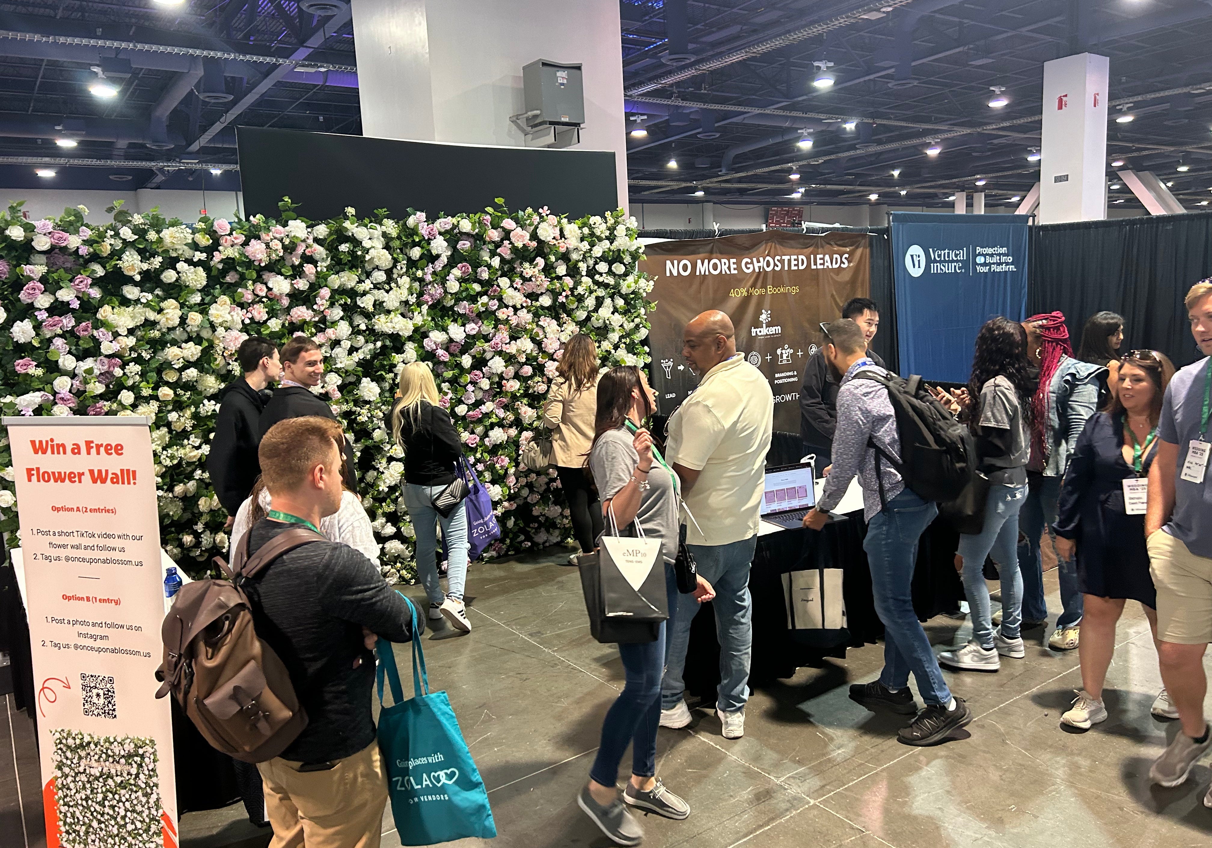 Wedding MBA Recap: Seeing Flower Walls in Action Across the Wedding Industry