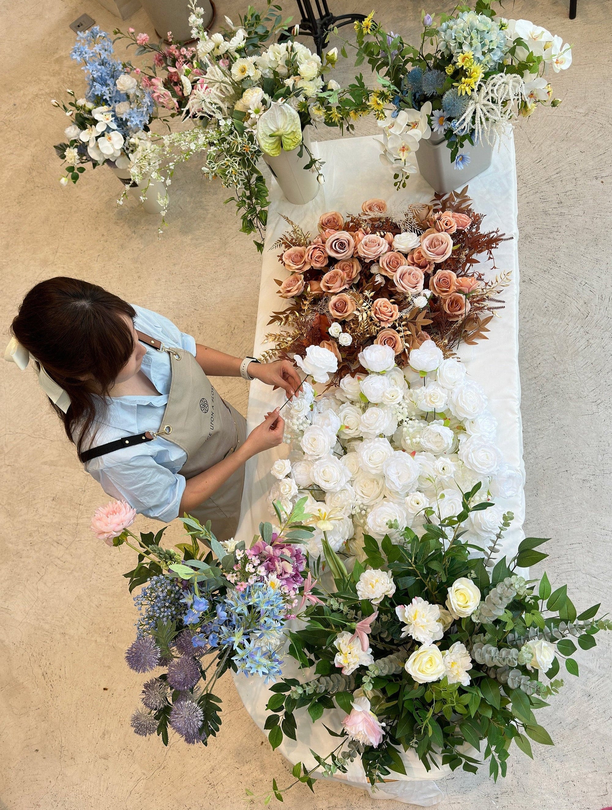 Prepare material for flower walls
