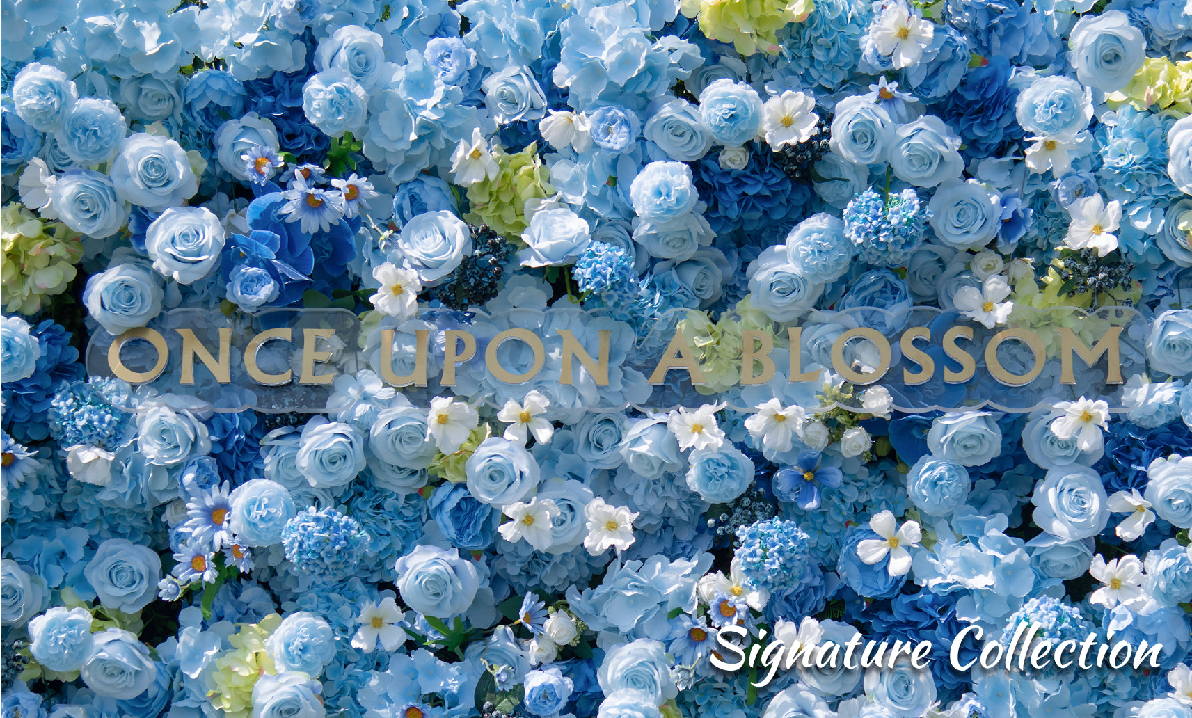 Something Blue belongs to Once Upon a Blossom’s Signature Collection—our most loved, full-flower designs.