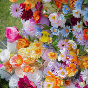 Zoomed floral section from Wildflower Field flower wall.