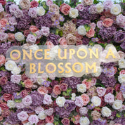close-up of flower textures of purple, pink, and white flower wall featuring roses, from our Purple Velvet.
