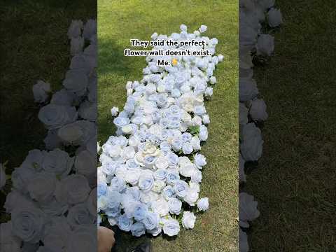 Blue Rose Flower Wall for Elegant Events | Cotton Sky