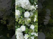 Be Here Now – White & Green Flower Arch for Weddings & Ceremonies