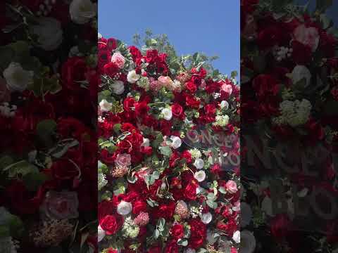 Flower Wall – Red Rose Wedding Backdrop for Event Party Proposal Decor | Ruby Rouge