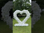 Echo – White Heart-Shaped Flower Arch for Weddings & Proposals