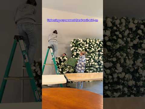 Ivory Air – Affordable White Flower Wall Backdrop for Weddings & Photo Booths