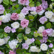 layered purple flowers with natural texture